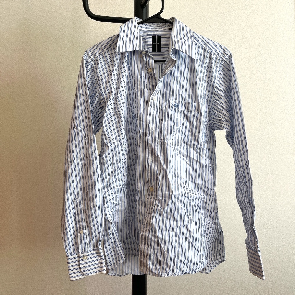 Bonia Men's Striped Shirt Long Sleeve